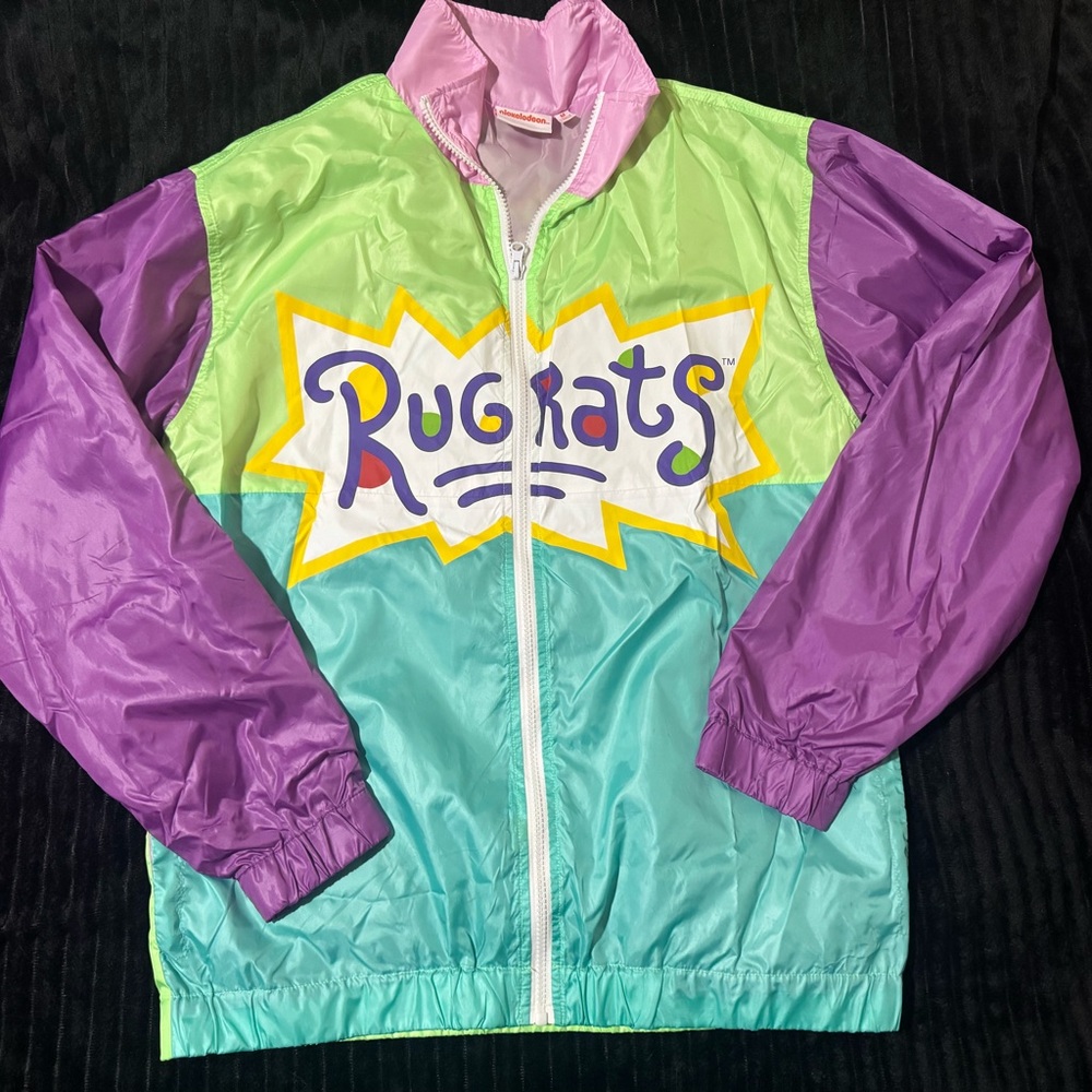 Nickelodeon Rugrats Reptar “Rollin Deep” Windbreaker Jacket, size M